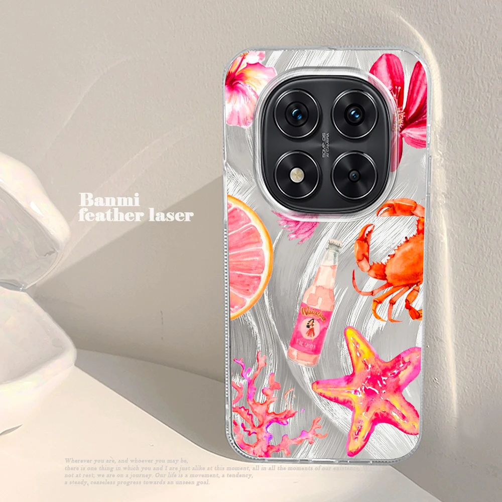 

INS Shell Ocean Summer Flower Phone Case For Xiaomi Redmi Note 14 Pro Note 13 12 Pro+ 11 10 Pro 4G 5G 13 14C Soft TPU Cover