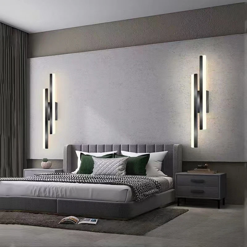 

Strip Wall Lamp Modern Simple Bedroom Bedside Aisle Background Wall LED Light Luxury Wall Lamp