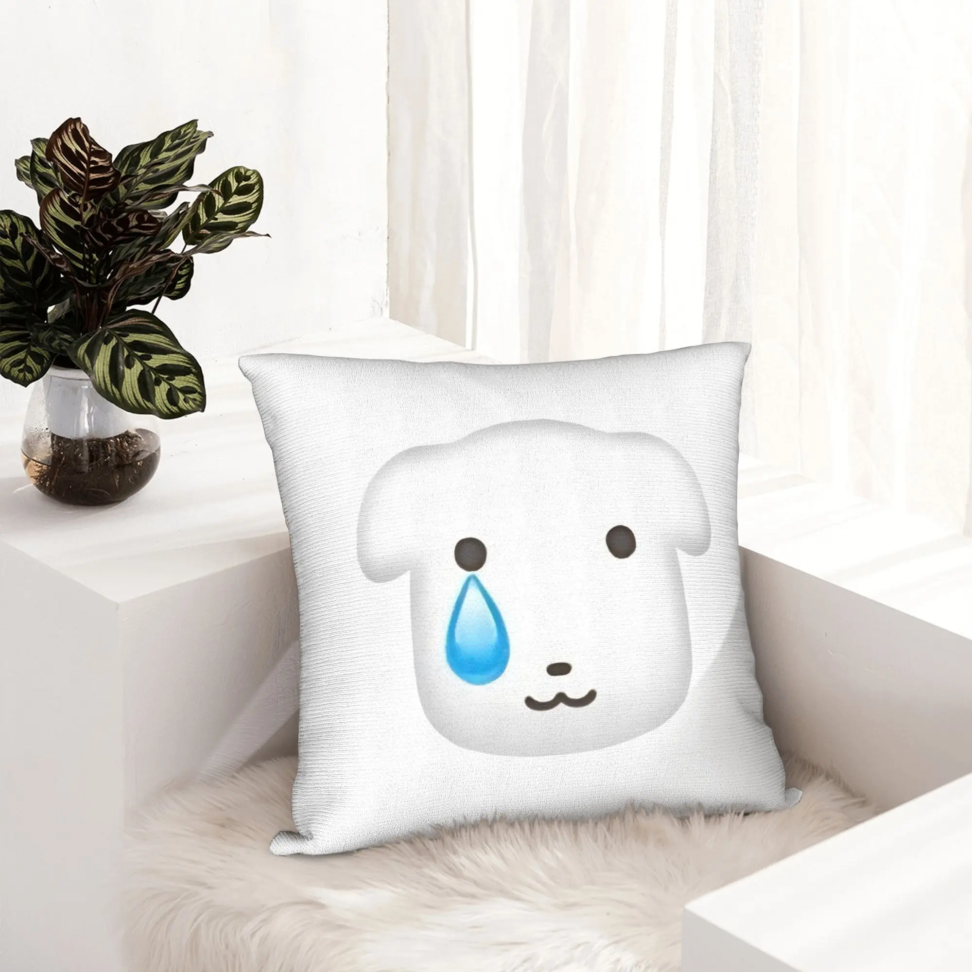 GANADIs Puppy Cute Dog Meme Pillowcase Printed Polyester Cushion Cover Decor  Pillow Case Cover Sofa Drop Shipping 40*40cm