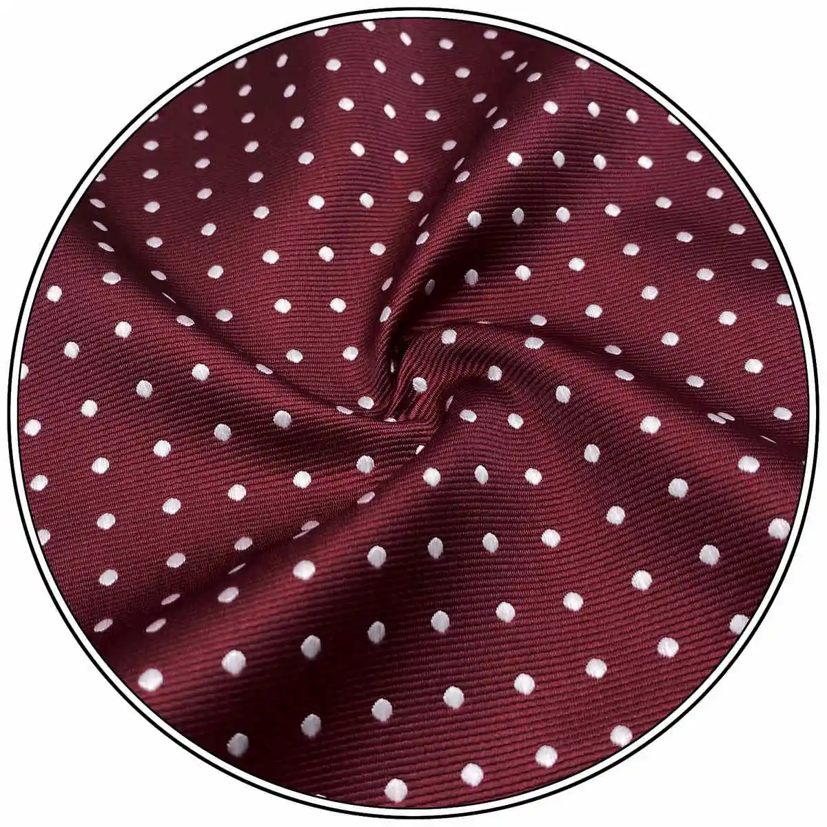 S15 Dots Maroon Red White Ties for Men Wedding Neckties Extra Long 63\