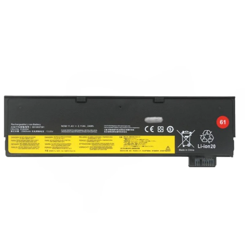 New 01AV423 Battery 11.4V 2060mAh for Lenovo ThinkPad T470 T480 T570 T580 A475 A485 P51S P52S Series 01AV422 SB10K97579 01AV424
