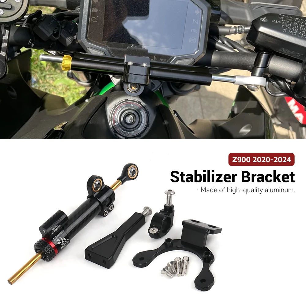 Kit de montage de stabilisateur de support d'amortisseur de direction de moto en aluminium pour Kawasaki Z900 z900 Z 900 2020 2021 2022 2023 2024