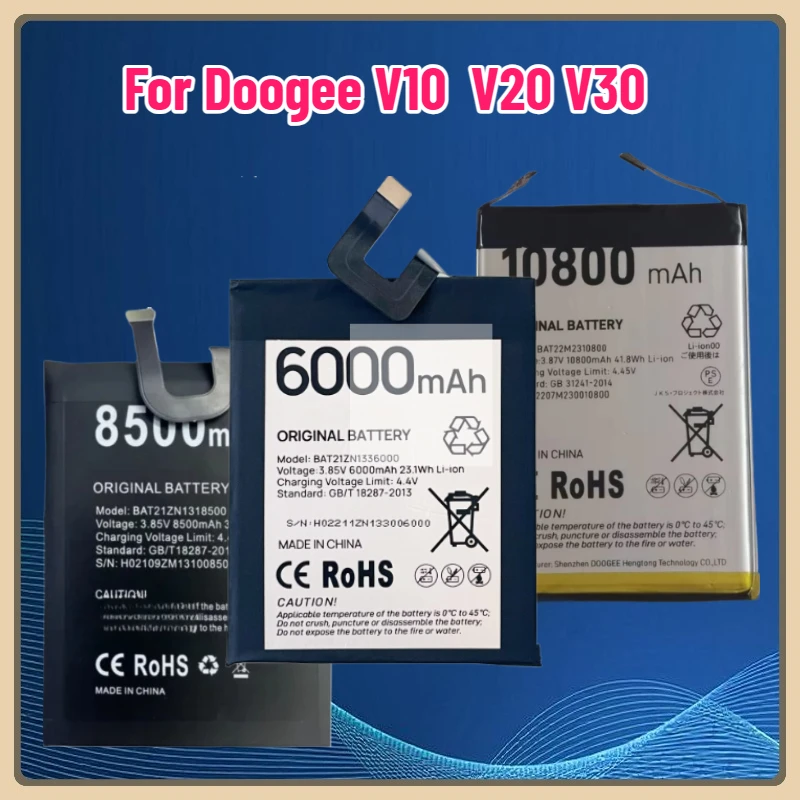

Battery for Doogee V10 V20/V20 pro V30/ V30T BAT21M188500 BAT22M2310800 BAT21ZN1336000 Battery