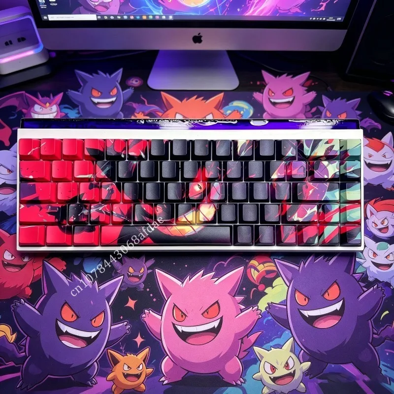 73-ピース-セットポケモンゲンガーキーキャップ-chreey-height-pbt-アニメキーキャップメカニカルキーボードカスタマイズ-diy-ポケモンキークールギフト