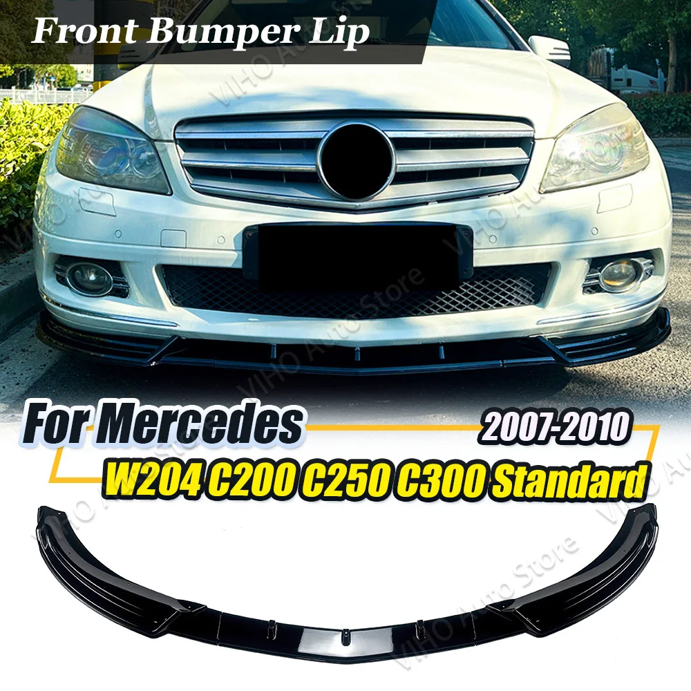 Para Mercedes Benz Clase C W204 C200 C250 C300 estándar 2007-2010 parachoques delantero de coche divisor de labio difusor Kit de carrocería protector de alerón