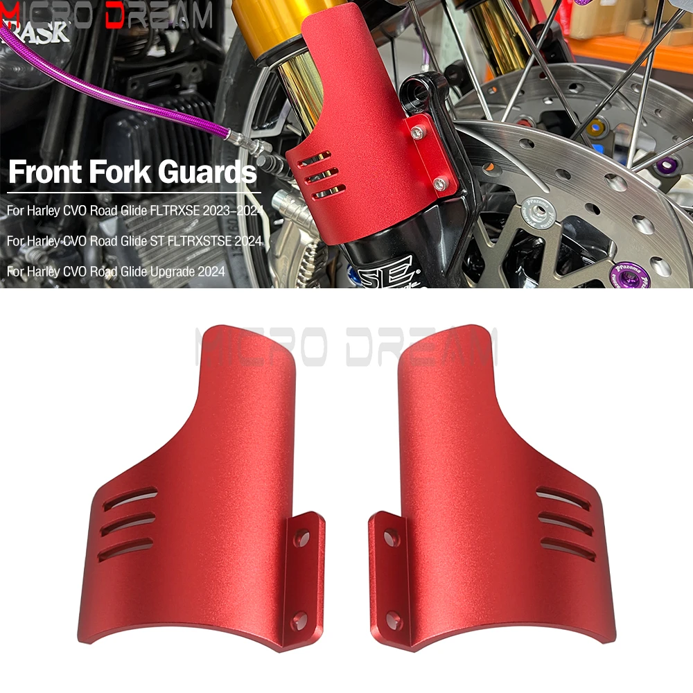 

For Harley Touring CVO Road Glide FLTRXSE ST Upgrade 2024 Motorcycle Front Fork Guards Lower Fork Leg Deflector Shield Protector