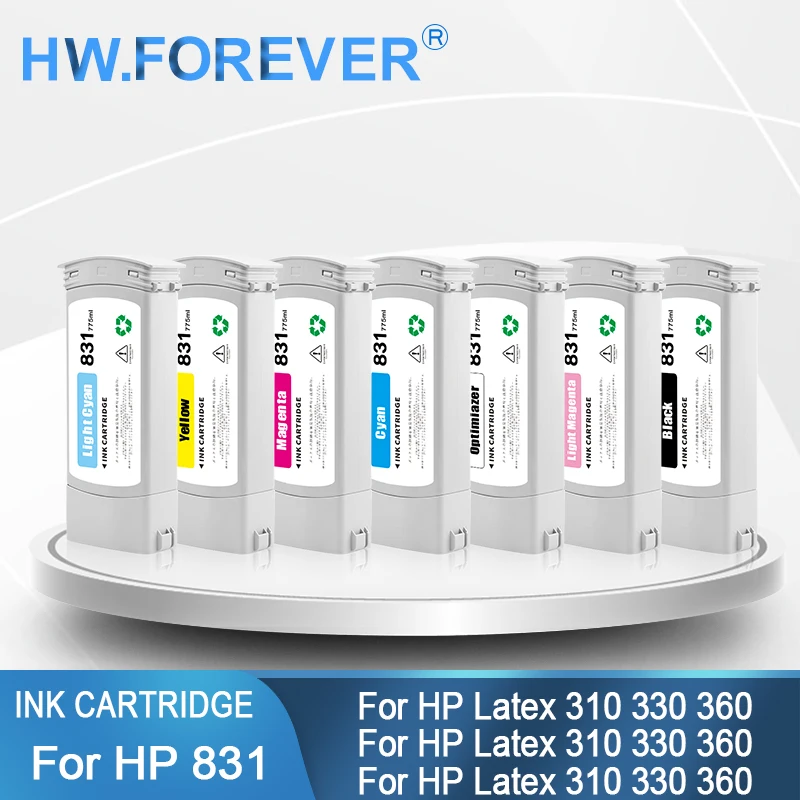 For HP 831 Compatible Ink Cartridge With Latex Ink Chip For HP Latex 110 115 310 315 330 335 360 365 370 560 570 Printer Ink