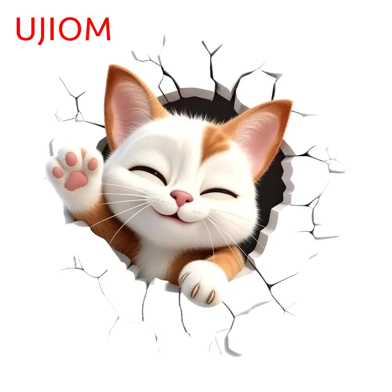 UJIOM Kawaii Tear Cat Wall Sticker Delicate Enchanting Scratch Proof Adhesive Decal Suitable For Game Room Decor Accessories