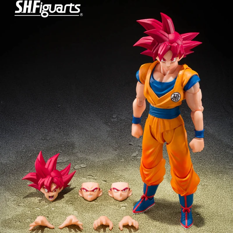 

Pre-order Bandai SHF Dragon Ball Goku Super Saiyan God Figure with Godly Aura Pose, Articulated Figurine Model, Collectible,Gift