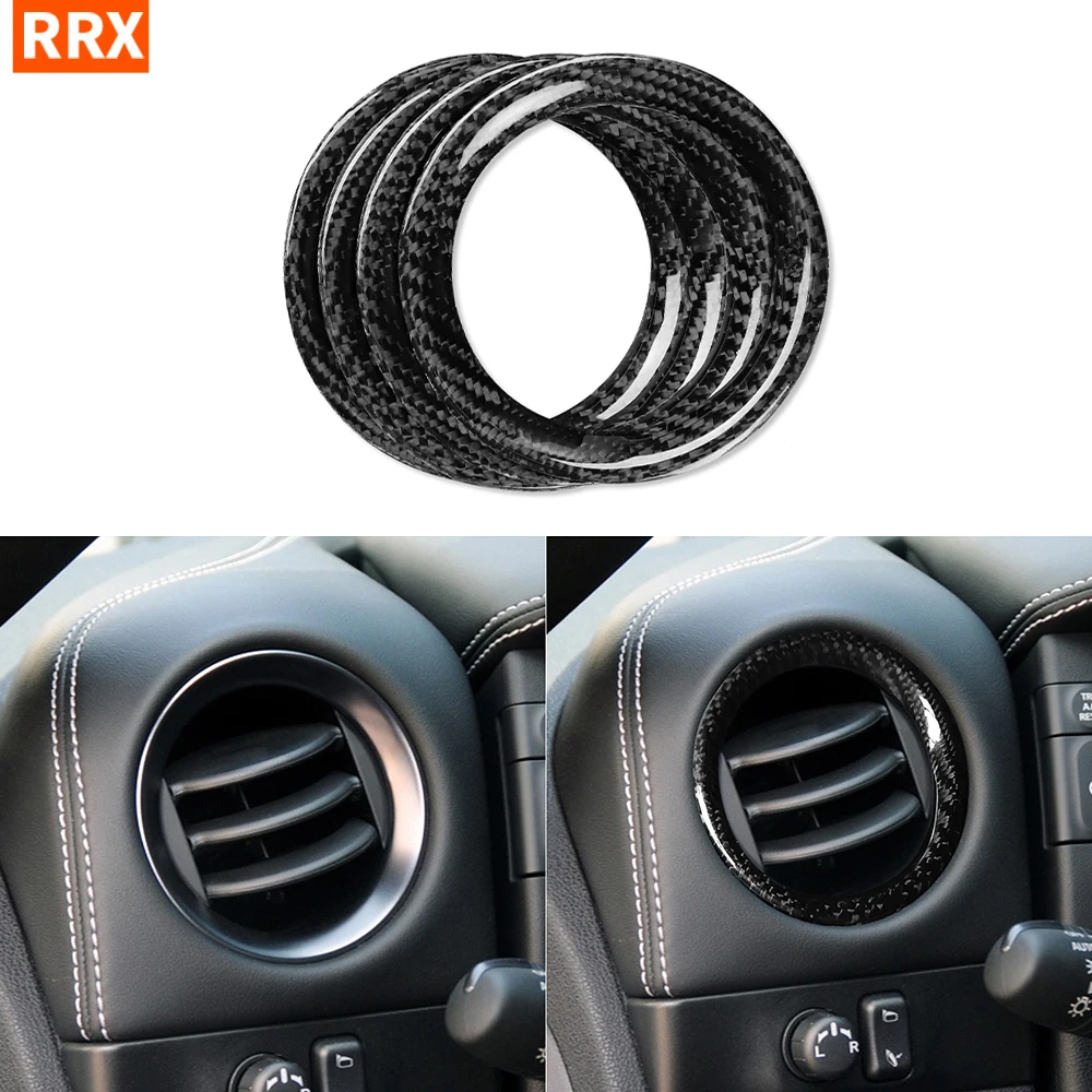 

Car Air Outlet Conditioner Vent Tuyere Cover Trim Dry Carbon Fiber For Nissan GTR R35 2008-2016 Modification Accessories