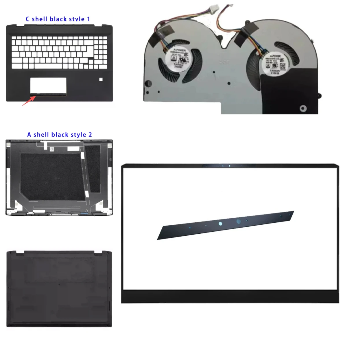 

for Summit E16 Flip MS-1591 MS-1592 MS-1595 Laptop LCD Screen Top Cover Screen Frame Palm Bottom Shell Fan ABCD Cover