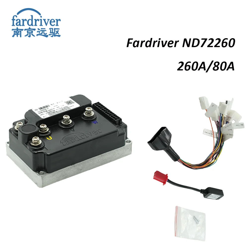 

Fardriver 1500W Electric Motor Controller ND72260 MiNi12 Hall Programmable BLDC Controller 72V 260A With Bluetooth