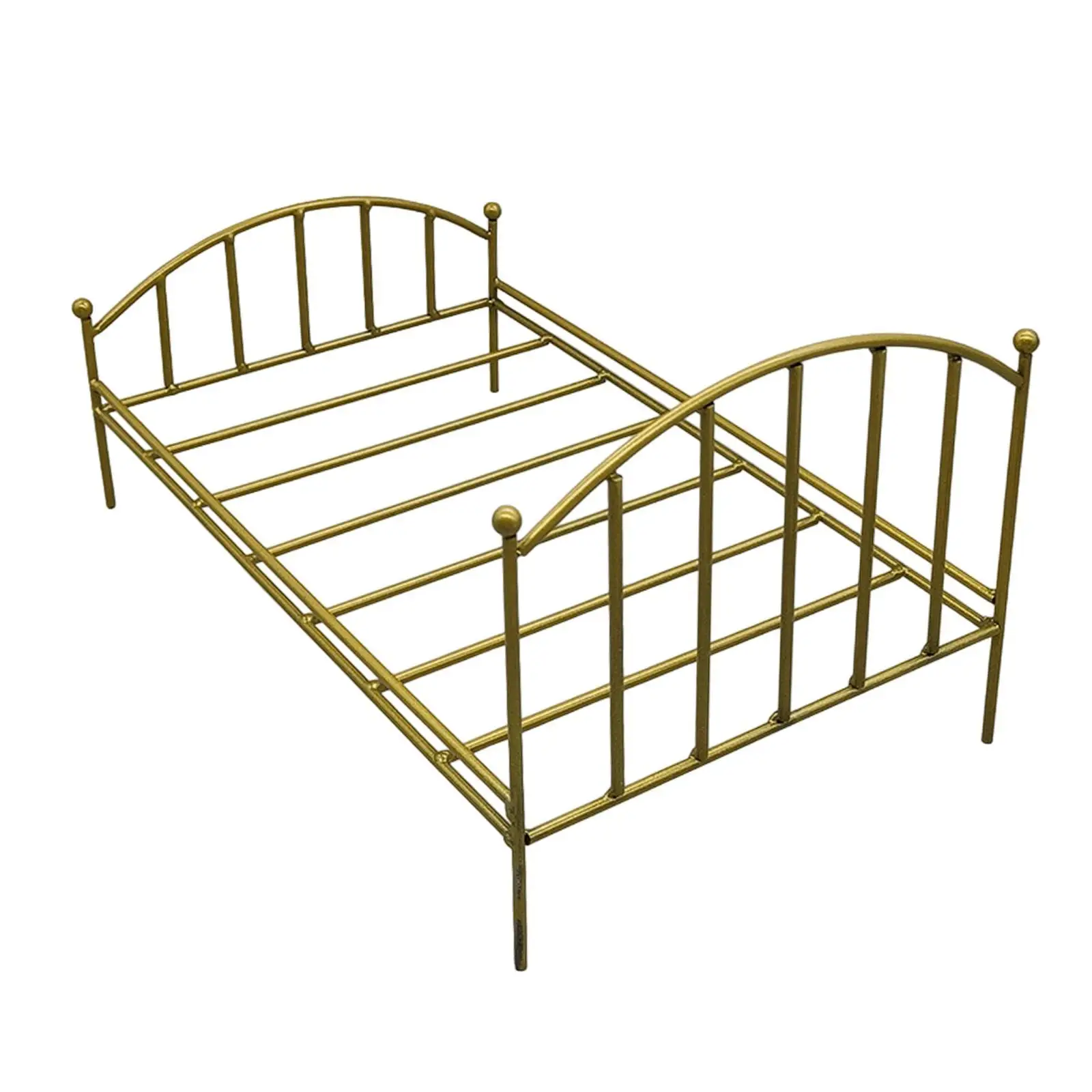 1:12 Schaal Ijzeren Huis Bed Poppenhuis Metalen Bed Diy Pop Home Meubelen Ambachtelijke Mini Meubelen Accessoires Voor Poppenhuis