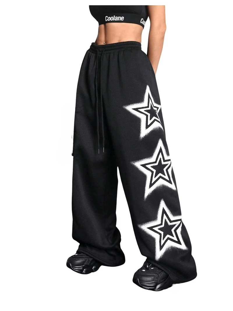 

Fitness Hip Hop Harajuku Y2K Men's Graphic Sweatpants Drawstring Casual Joggers Pants Baggy Straight Gym Running Workout Pants