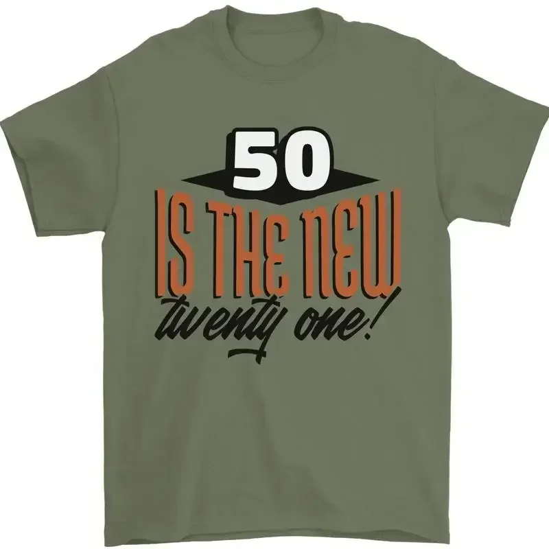 50th Geburtstag 50 Is The Neu 21 Lustig Herren T-Shirt 100% Baumwolle