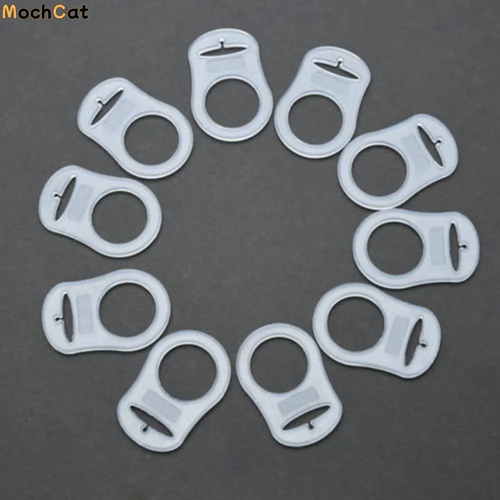 Useful Lot Ring Style 10 Pcs Silicone Holder Adapter Pacifier Clip Dummy Pacifier Clip Adapter