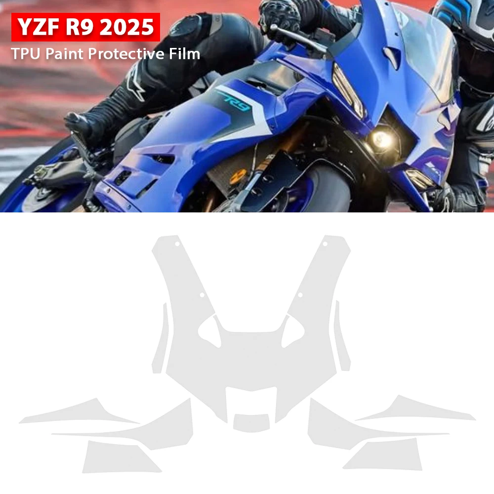 Fits YZF R9 2025 PPF Motorcycle Transparent Protection Film Healing Scratch Resistant For Yamaha YZFR9 TPU Paint Protective Film