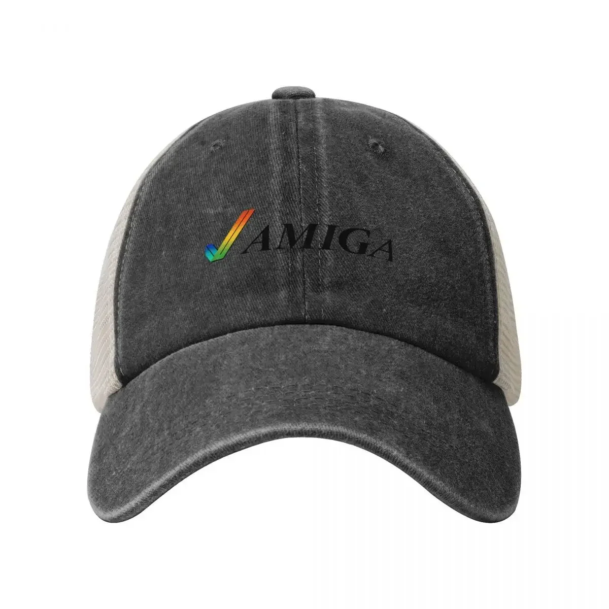 Commodore Amiga Logo Cowboy Mesh Baseball Cap black Designer Hat Baseball Men Women's