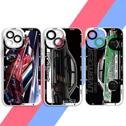 JDM Drift Tokyo Sports Car Phone Case for Apple iPhone 15 Pro Max 13 14 Plus 12 Mini 11 Pro XR 8 SE 7 XS MAX Matte Cover