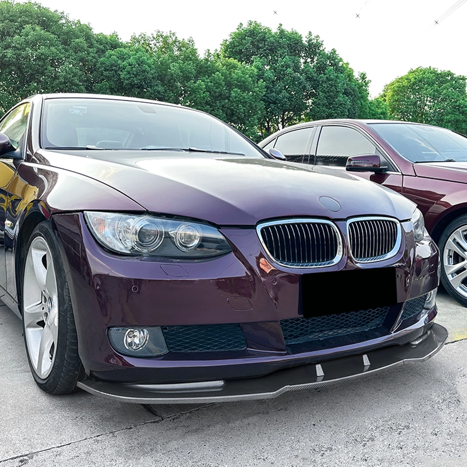 

Спойлер-сплиттер переднего бампера с эффектом карбона/глянцевый черный для BMW 3 серии E92 E93, базовая стандартная версия 2006-2013 гг.