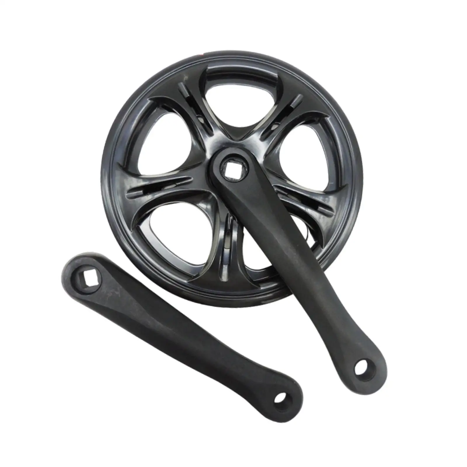 Bike Crankset Single Chainring Bike Crank Arm Set Outdoor 170mm High Strength 48T Chain Wheel Aluminum Alloy Bicycle Crankset