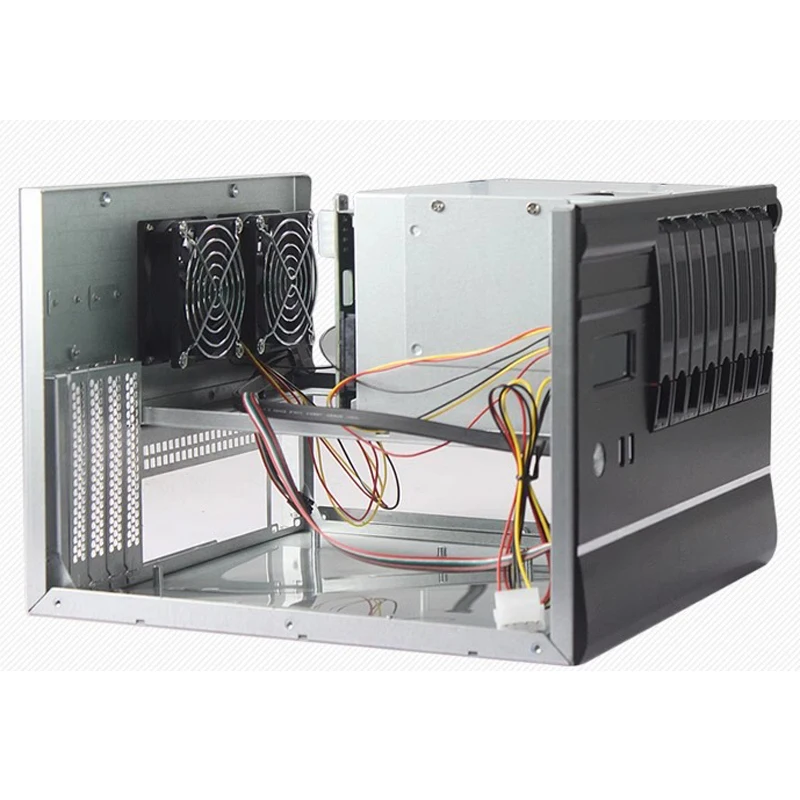 NAS Chassis 8 Hard Disk Location Compatible MATX Motherboard Temperature Control Mute Network Server Case