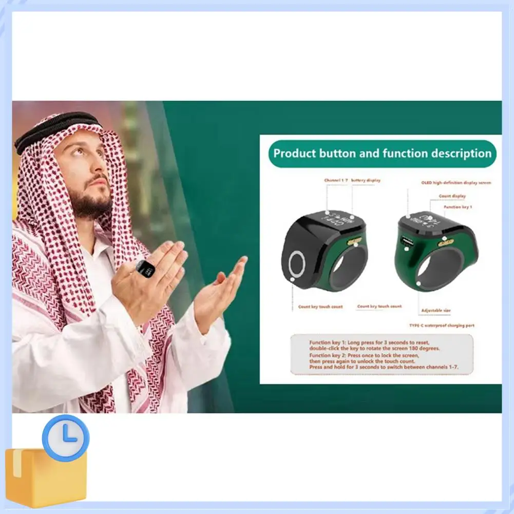 Popular Digital Counter Portable Points Rechargeable Ring Ring Idea Tally Counter Smart Touch Finger Counter