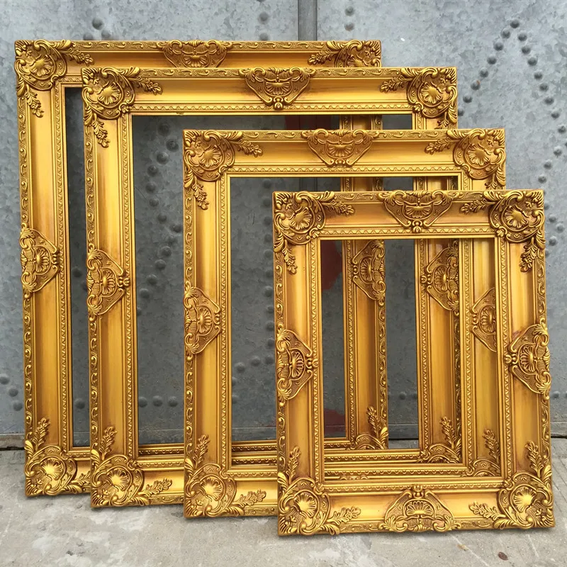 Customized Solid Wood Cross Stitch Mounted Frame Decorative Wedding Oil Picture Mirror Frame Wall Mounted Painting Frame