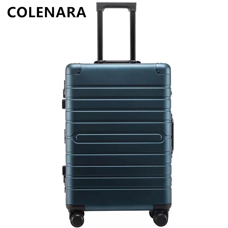 COLENARA The New 20" Suitcase Business Trolley Case 24"All Aluminum Magnesium Alloy Boarding Box 28 Inch Large Capacity Luggage