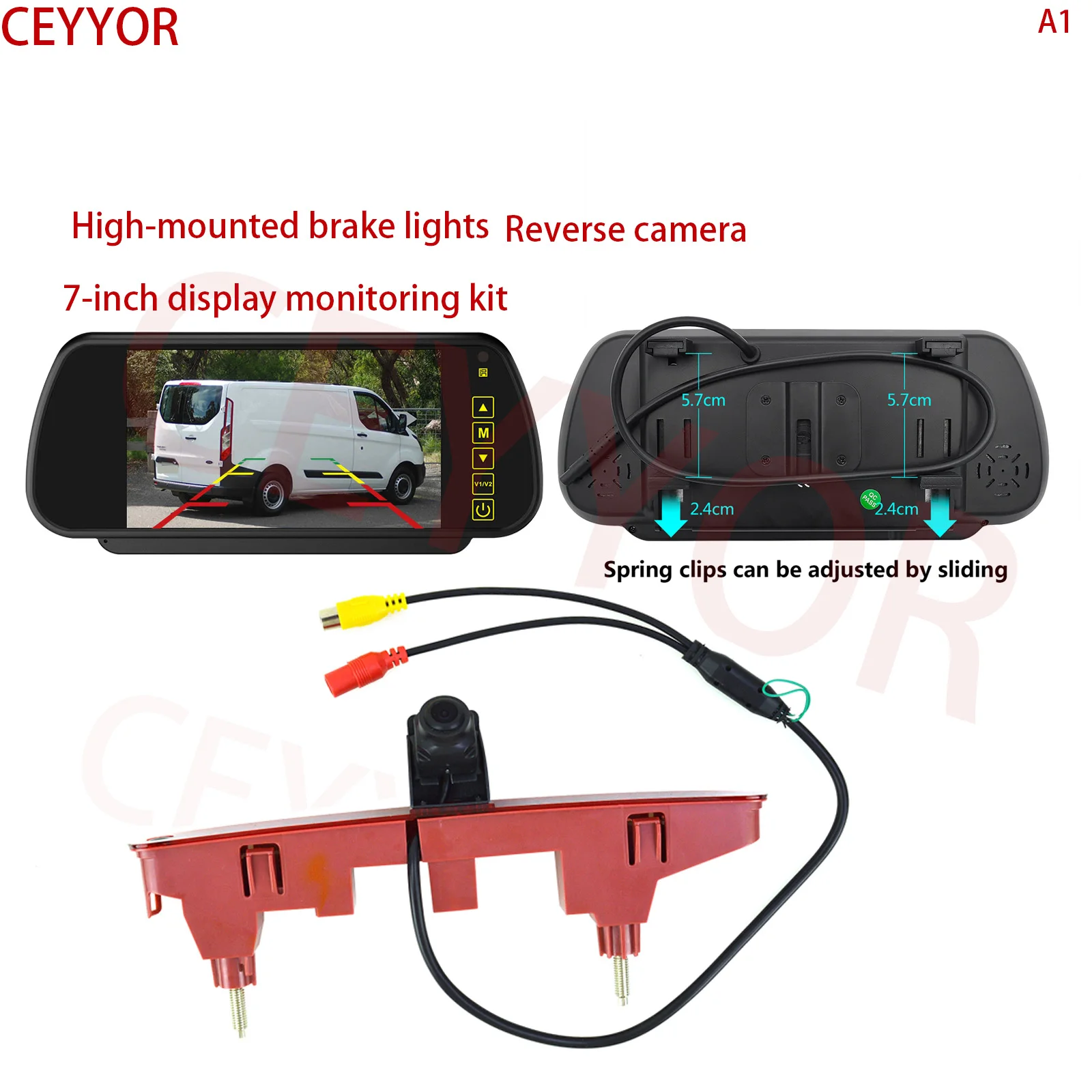

Suitable for Citroën Berlingo, Peugeot Partner, Vauxhall Combi, reversing camera, equipped with a 7-inch display screen.