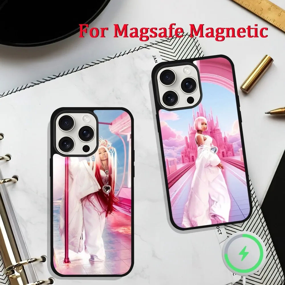 Singer N-Nicki Minaj Pink Friday 2 Phone Case For iPhone 11 13 12 14 15 Plus Max Pro Magsafe Magnetic Wireless Charging shell