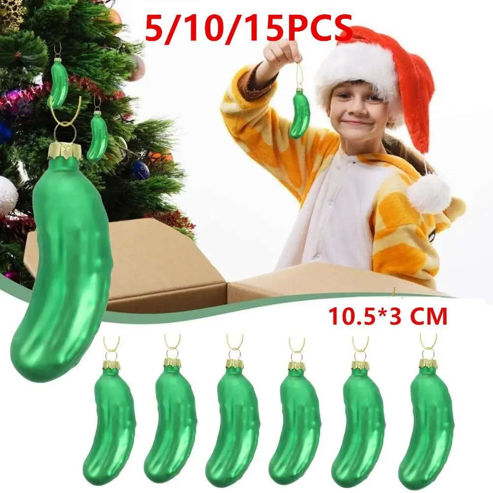 

Lot Pickled Cucumber Christmas Tree Decorations Pendant 2023 Xmas Tradition Decor Hanging Ornaments Pendant Tags with Rope