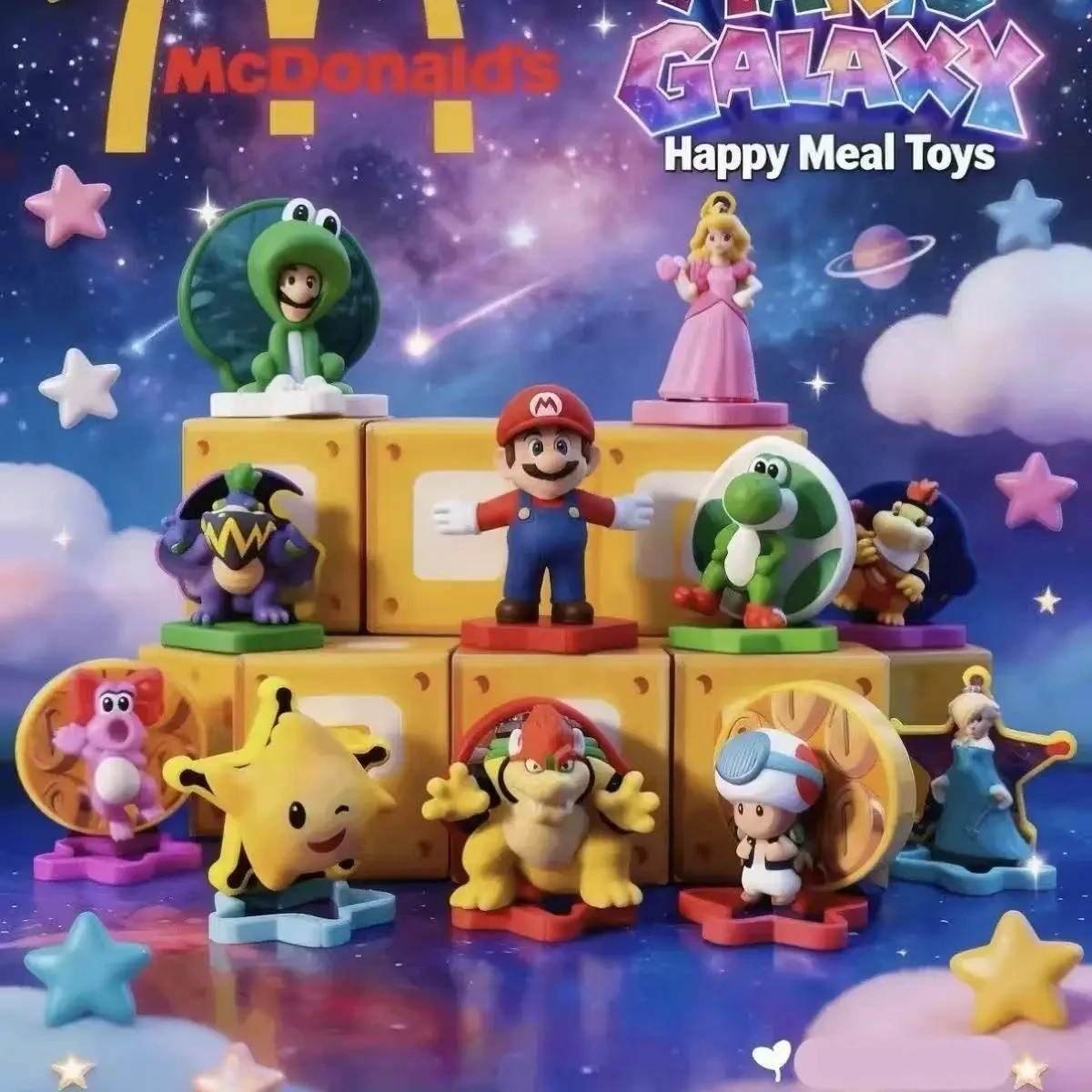 

В наличии: Коллекционные фигурки McDonald's x Super Mario Galaxy Movie, 10 штук, модель игрушки из фильма Super Mario.