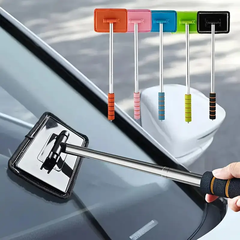 Car Front Windshield Defogging Brush Telescopic Long handle Car Household Glass Clean Brushes Dust Remover Tool