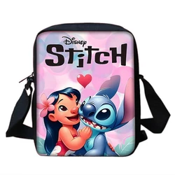 Boy Girls Cute cartoon couple Stitch Printed Shoulder Messenger Bag Child Casual Handbag Men Women Phone Bag Shopping Bag