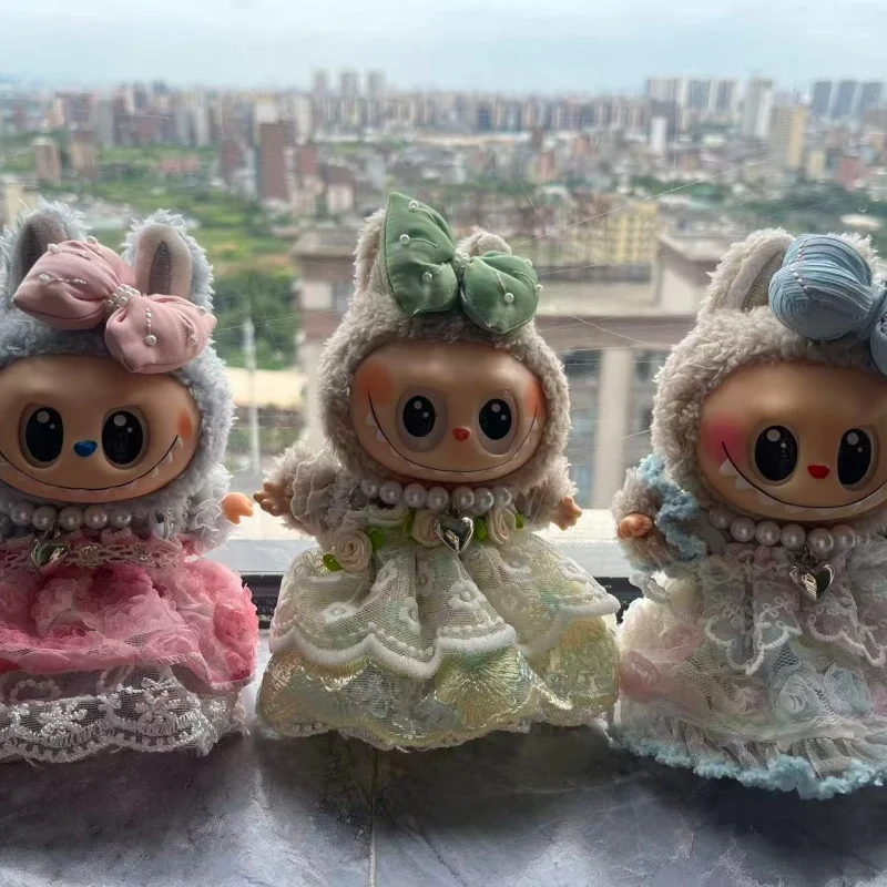 15 17 سنتيمتر ل Labubu فستان دمية الجنية تنورة أفخم دمية الملابس الرسمية فستان المعبود دمية تصميم الأزياء الملابس مقعد الملحقات #6