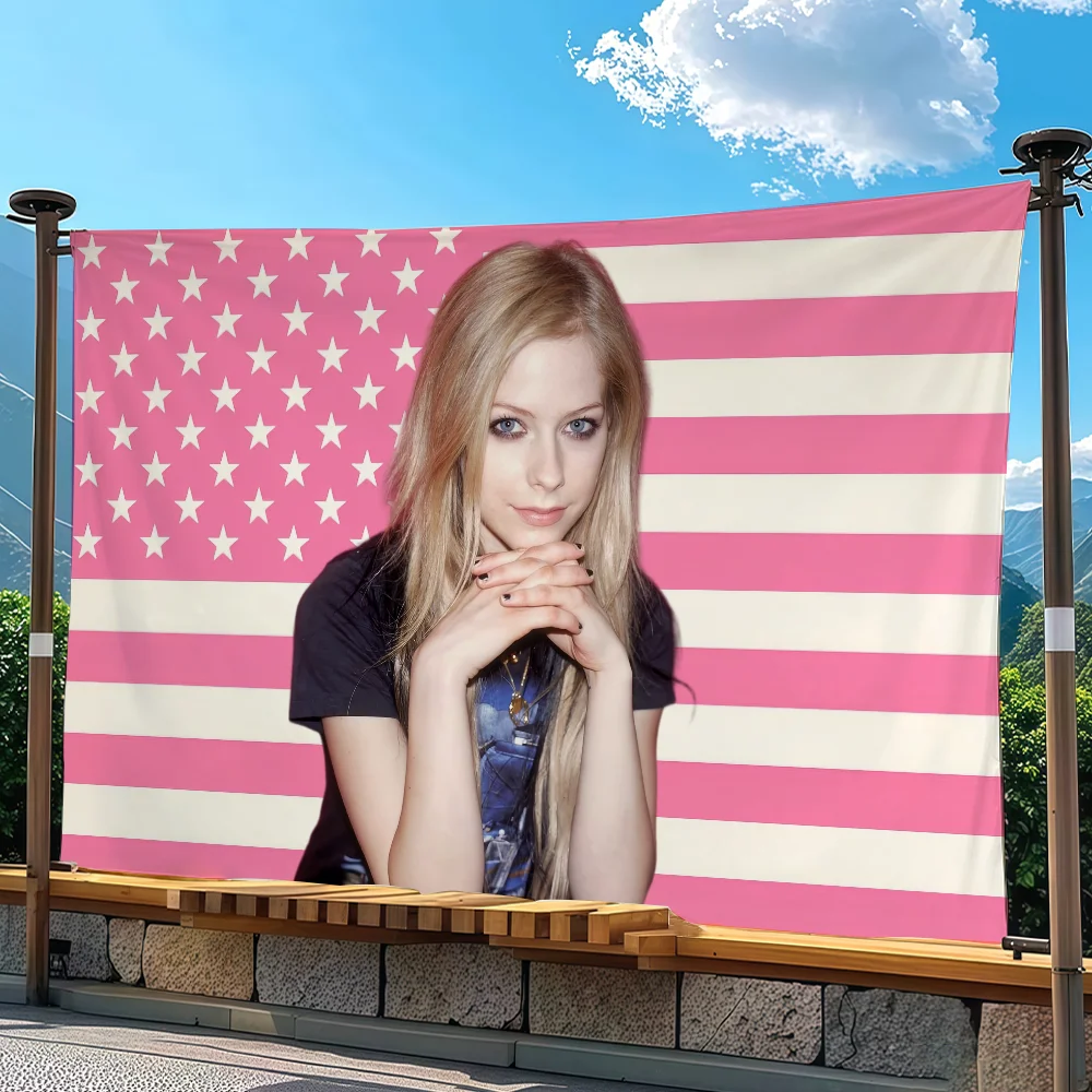Canadian Singer Avril Lavigne flag Advertising Banner for Camping Decoration Outdoor & Garage Wall Hanging Decorations