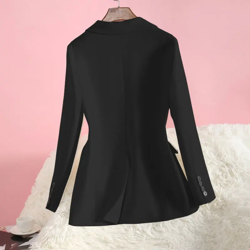 Fashion White Black Thin Suit Coat Female Blazer Top 2024 New Elegant Spring Autumn Women\'s Suit Jacket Business Office Clothing