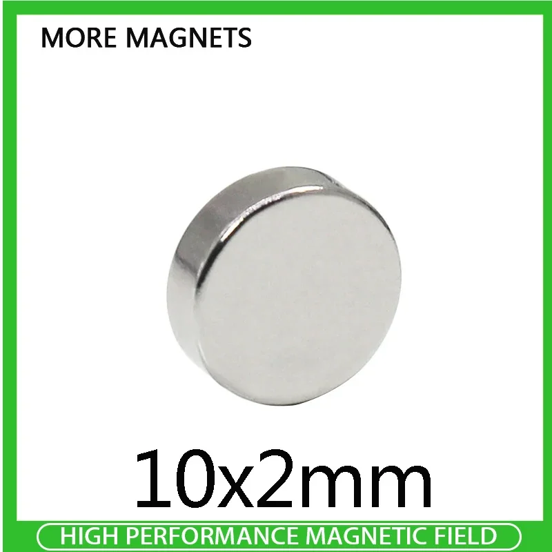 

50/100/200pcs 10x2mm Round Powerful Magnet N35 Fridge Bulk Sheet Neodymium Disc Magnet Permanent NdFeB Strong Magnets