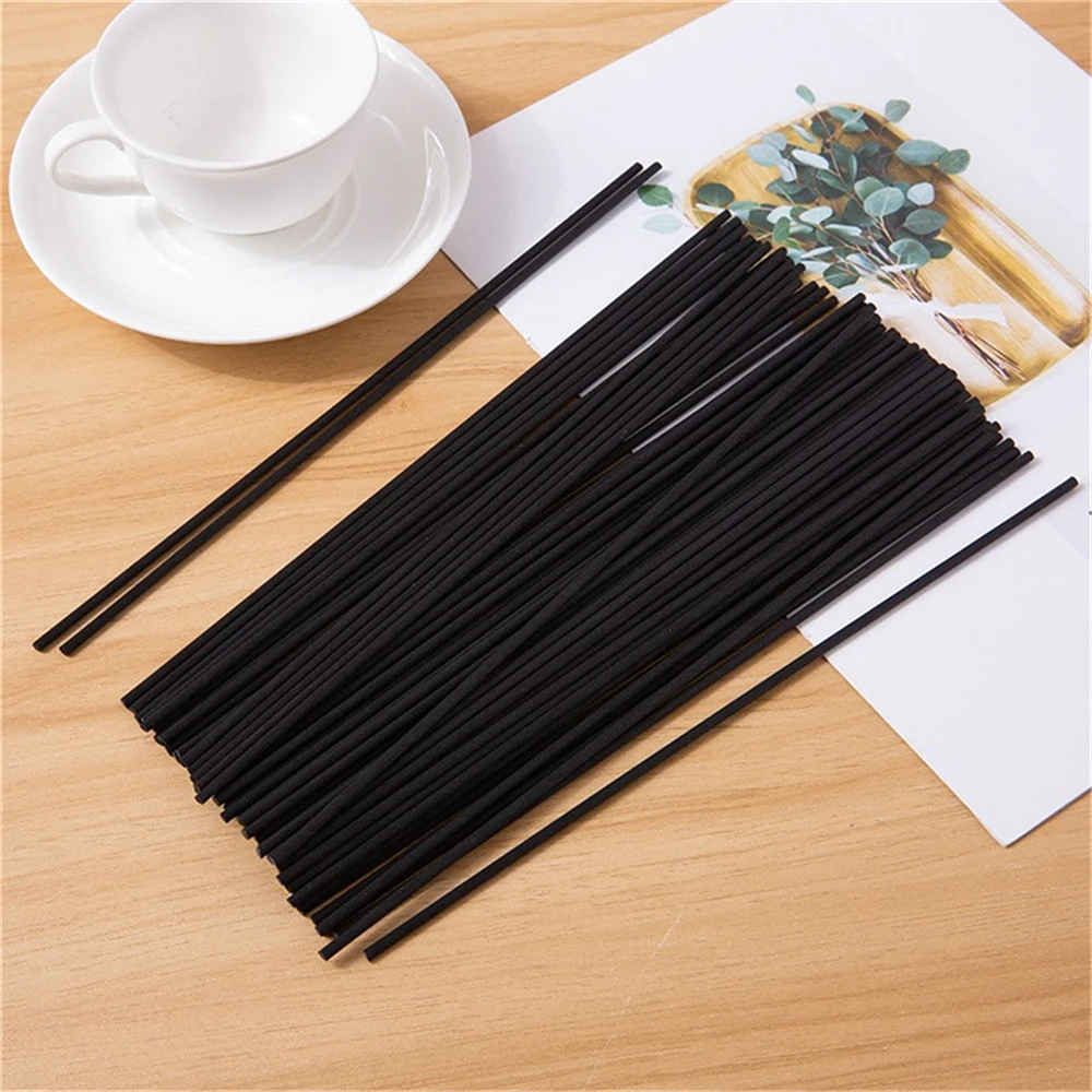 100Pcs 3mm*240mm Diffuser Sticks, Three Colors: Wood, Black, White, Diffuser Sticks, Flameless Fragrance