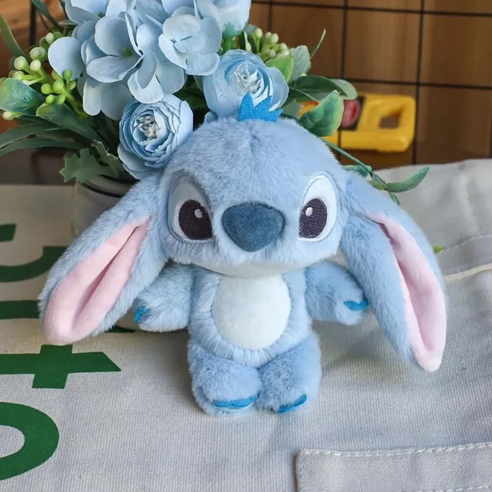 10-15CM Disney Stitch Doll Portachiavi Peluche Zaino Ciondolo Anime Lilo & Stitch Giocattolo della ragazza Morbido Peluche Bambola Regalo di compleanno