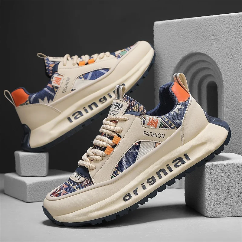 

Platform Sports Shoes Casual Sports and Leisure Outdoor Shoes for Men Apring and Autumn Wear-resistant New Non-Slip Ventilate