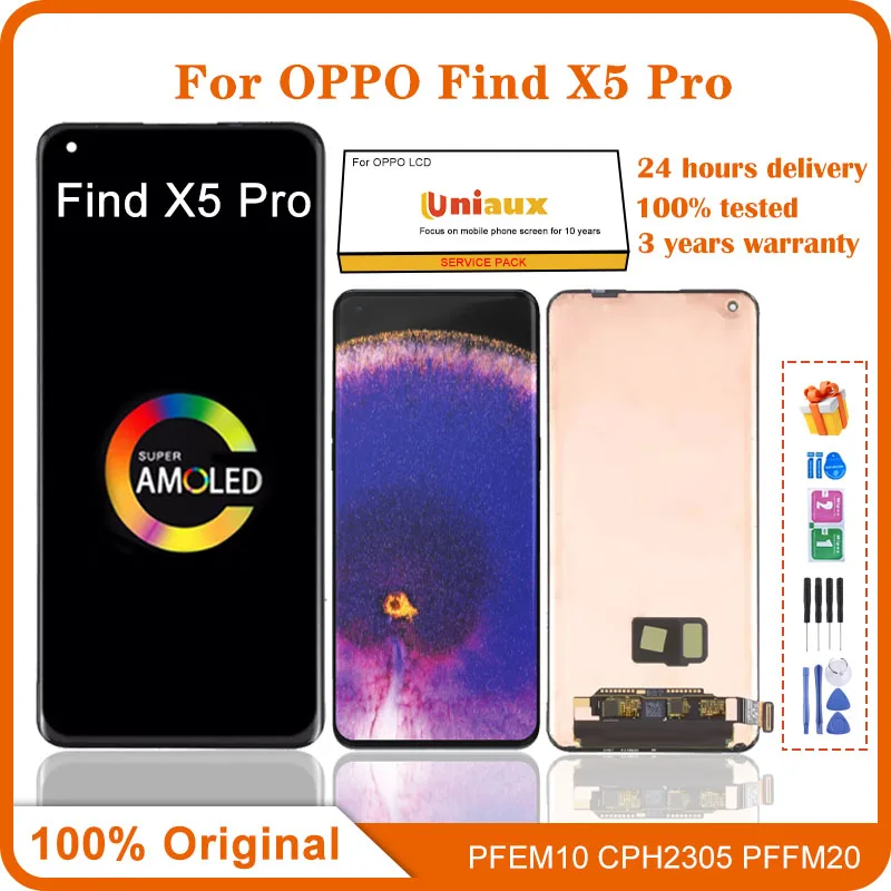 

6.7"Original AMOLED For Oppo Find X5 Pro LCD Display Touch Screen Digitizer Panel Replacement For PFEM10 CPH2305 PFFM20 LCD