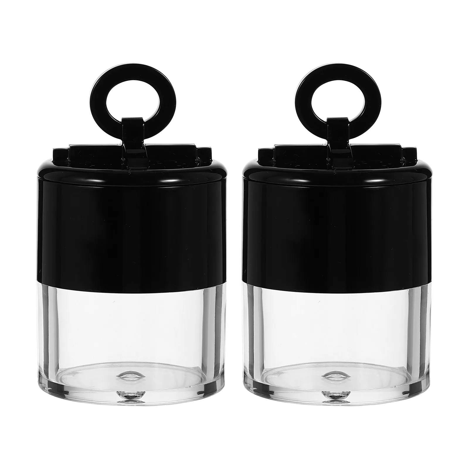 2Pcs Mini Portable Loose Powder Box Refillable Empty Powder Case for Travel Outdoor Daily Use Lightweight Compact Design