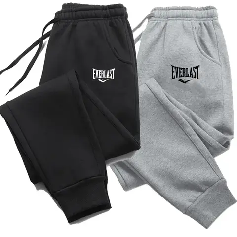 Men Printed Pants EVERLAST Men Women Running Pants Joggers Sweatpant Sport Casual Trousers Fitness Gym Breathable Pants