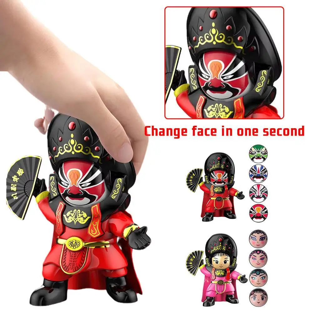 Creative Sichuan Opera Face Changing Doll China Chinese Fortune Faces Change in One Second Makeup Crafts Ornament New Year Gifts