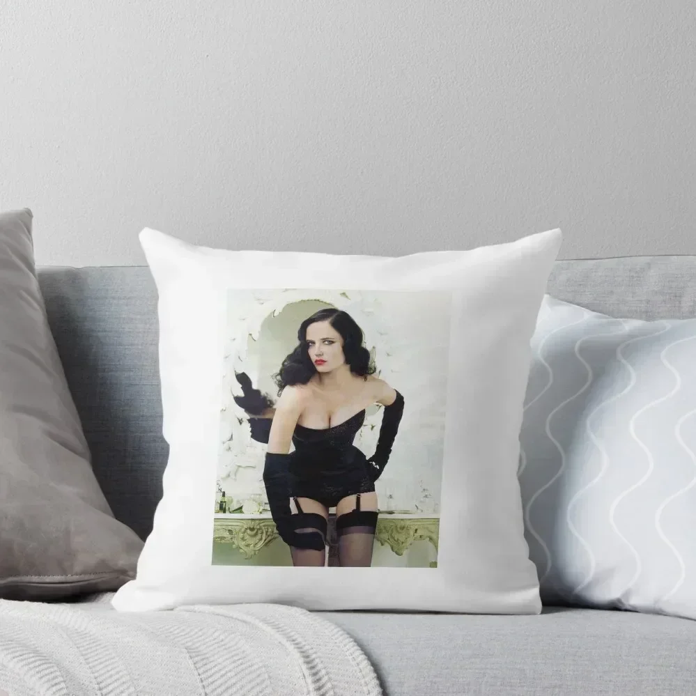 

Eva green Frenchmaid Throw Pillow Custom Cushion Photo Plaid Sofa Luxury Sofa Cushions Christmas Covers pillow