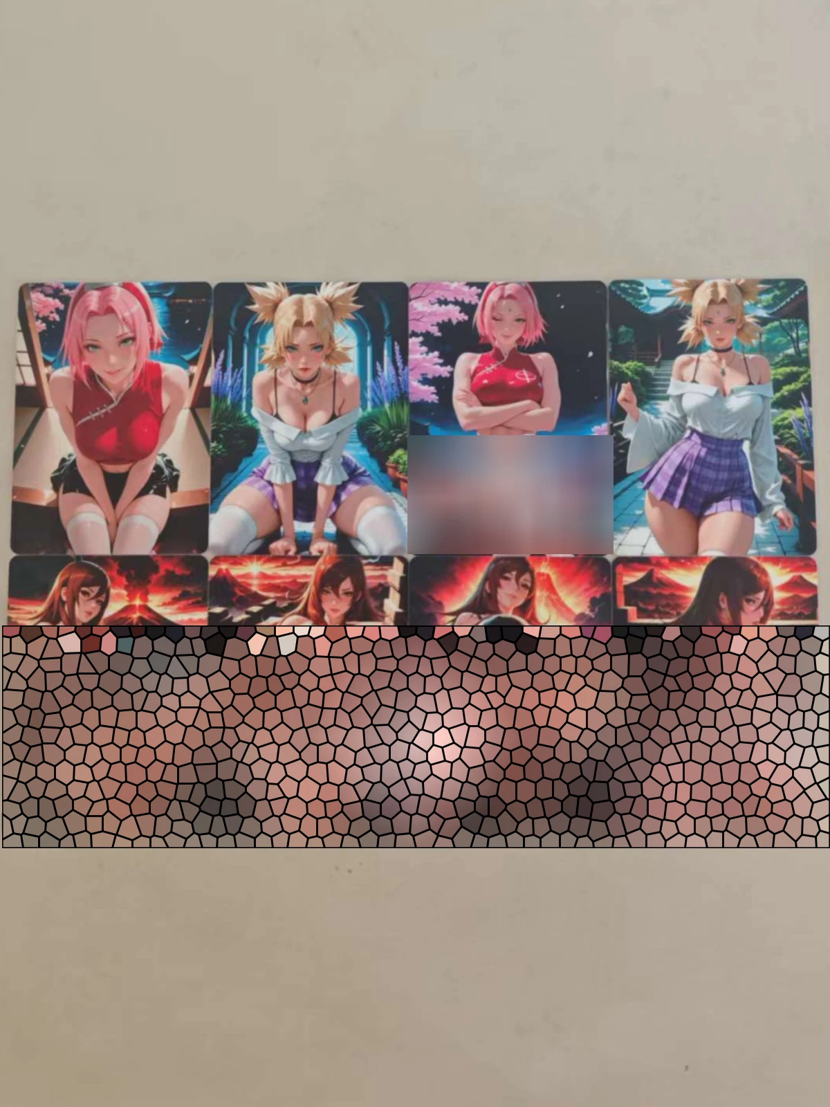 8Pcs/set Sexy Card Naruto Beautiful Girl Hinata Sakura Tenten Kushina Kurenai DIY PTCG Cards Boy Animation Collection Card view 4