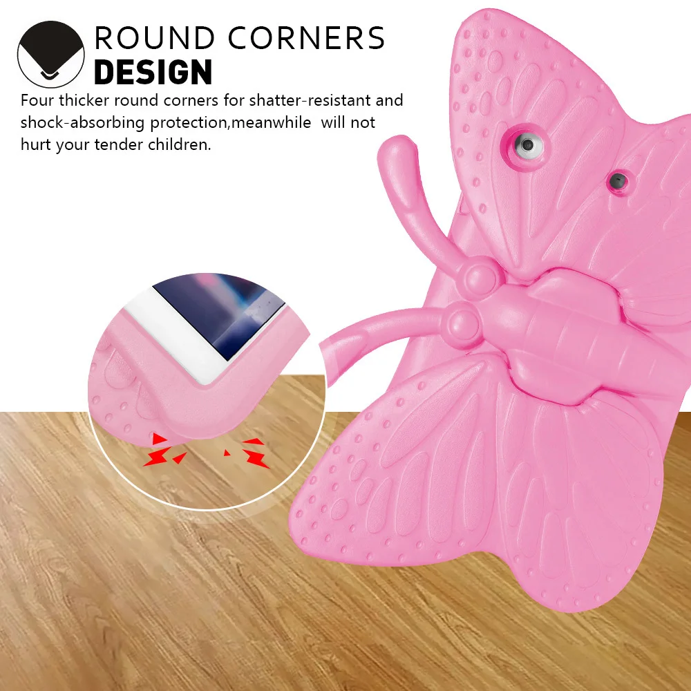 3D Butterfly EVA Tablet Case For iPad Air M2 M3 iPad Pro M4 M5 Pro 12.9 9.7 Air 5 4 3 2 1 Mini 6 7 1 2 3 4 5 7.9