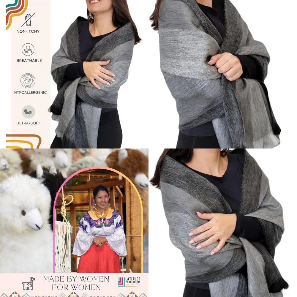 

Роскошная шаль из белой альпаки, мягкая пашмина для свадьбы